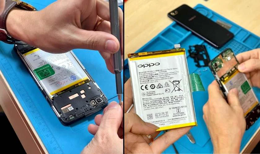 thay pin oppo quan 10 1